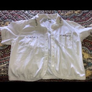 Vintage crop button up